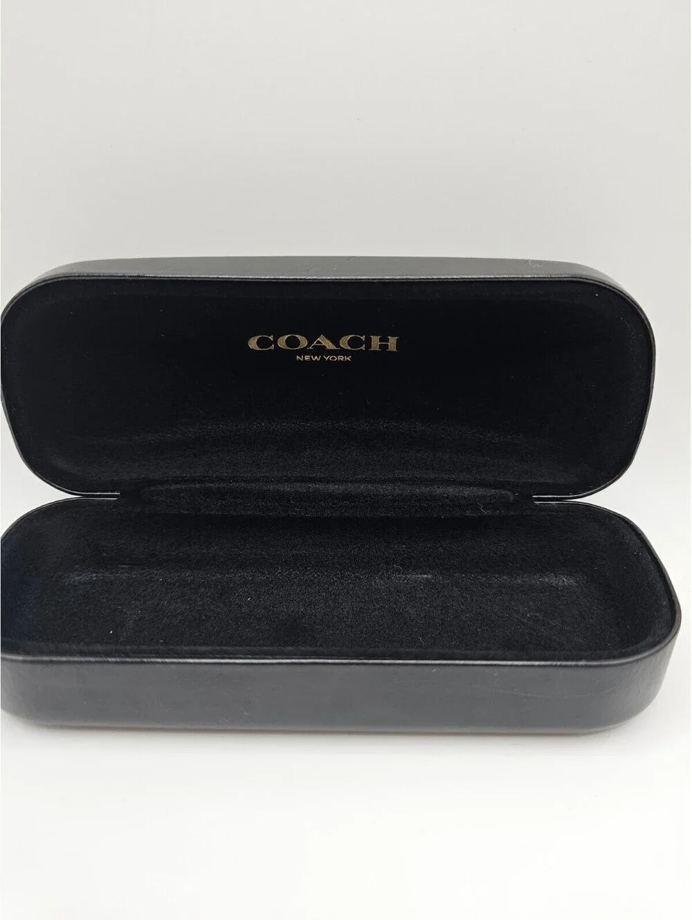 Coach New York Black Clamshell Eyeglasses Sunglasses Hard Case Logo